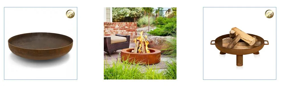 Garden Corten Steel Round Metal Heating Fire Pit Brazier