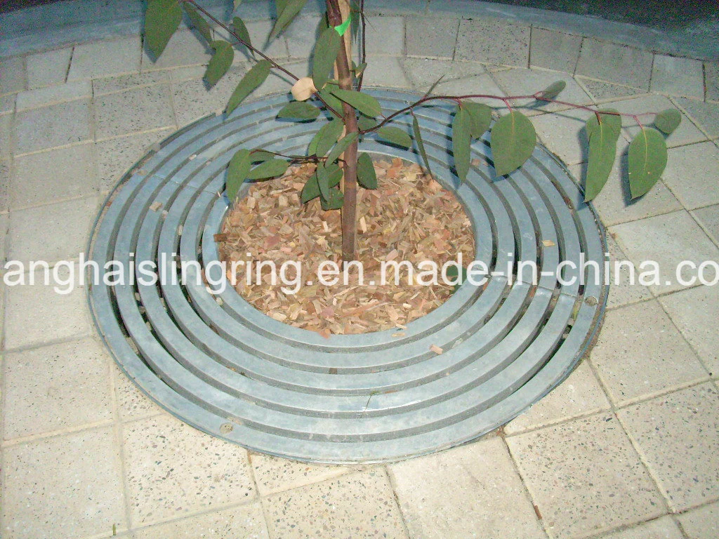 Metal Tree Grate to Protect The Trees Aluminum Casting Tree Grate with Water Slots