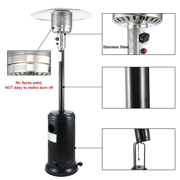 Outdoor Wheeled 48, 000BTU Mushroom Patio Propane Gas Heater