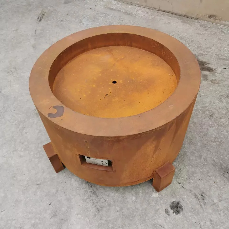 Low Maintenance Garden Decoration Round Iron Corten Steel Fire Pit