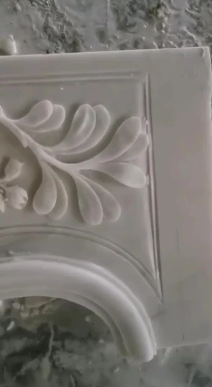 Chimenea de mármol blanco puro de decoración de interiores de estilo occidental (SY-MF021)