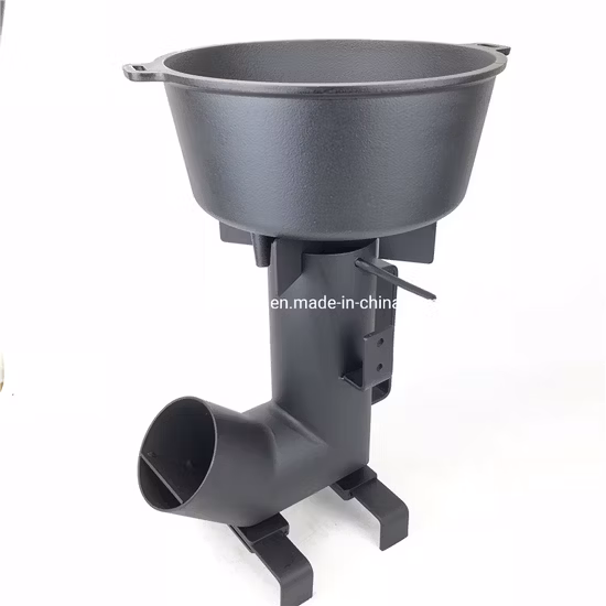 Estufa de cohete para acampar Estufa de leña portátil para acampar con cámara de combustible grande Lo mejor para cocinar al aire libre, acampar, hacer picnic, asar, cazar, pescar